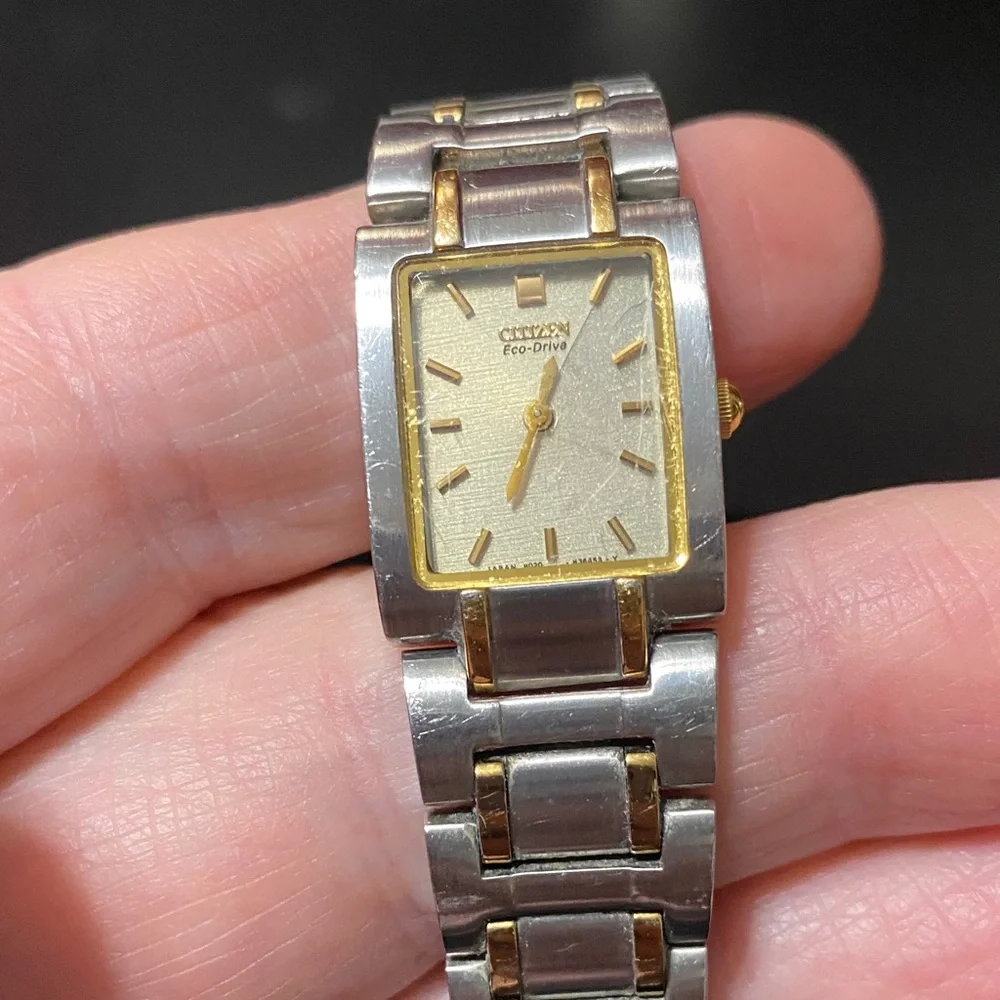 Citizen vintage Eco-Drive Silver and Gold Watch